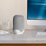 Smart Speaker Wall Mount Stand Fixed Holder Desktop Speaker Stand Compatible with Google Nest Audio Smart Speaker (White)
