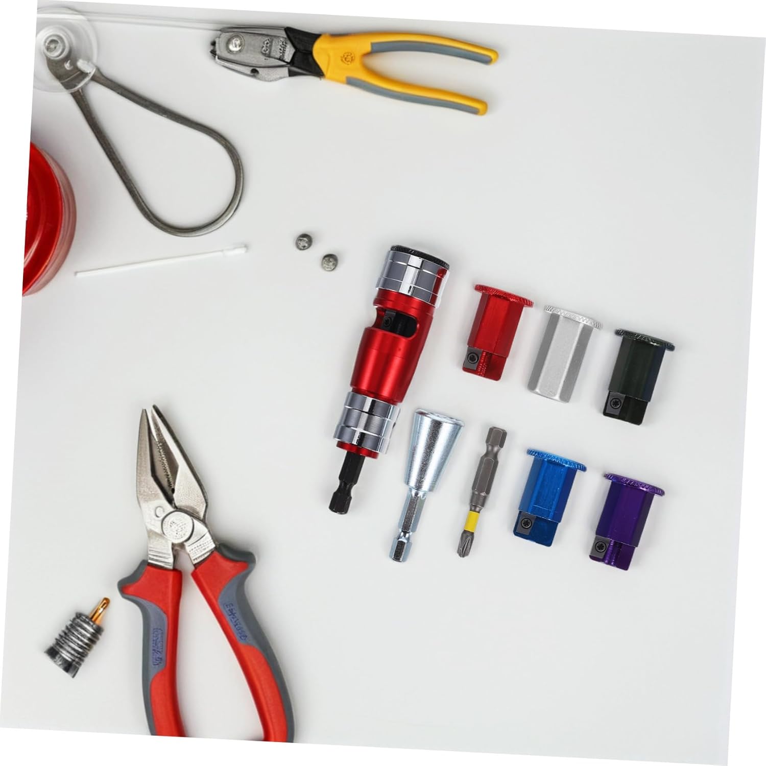 Multipurpose Wire Stripping and Twisting Tool Set for Power Drill Electrical Wire Stripper Kit with Connector Home Wiring Stripping Tools