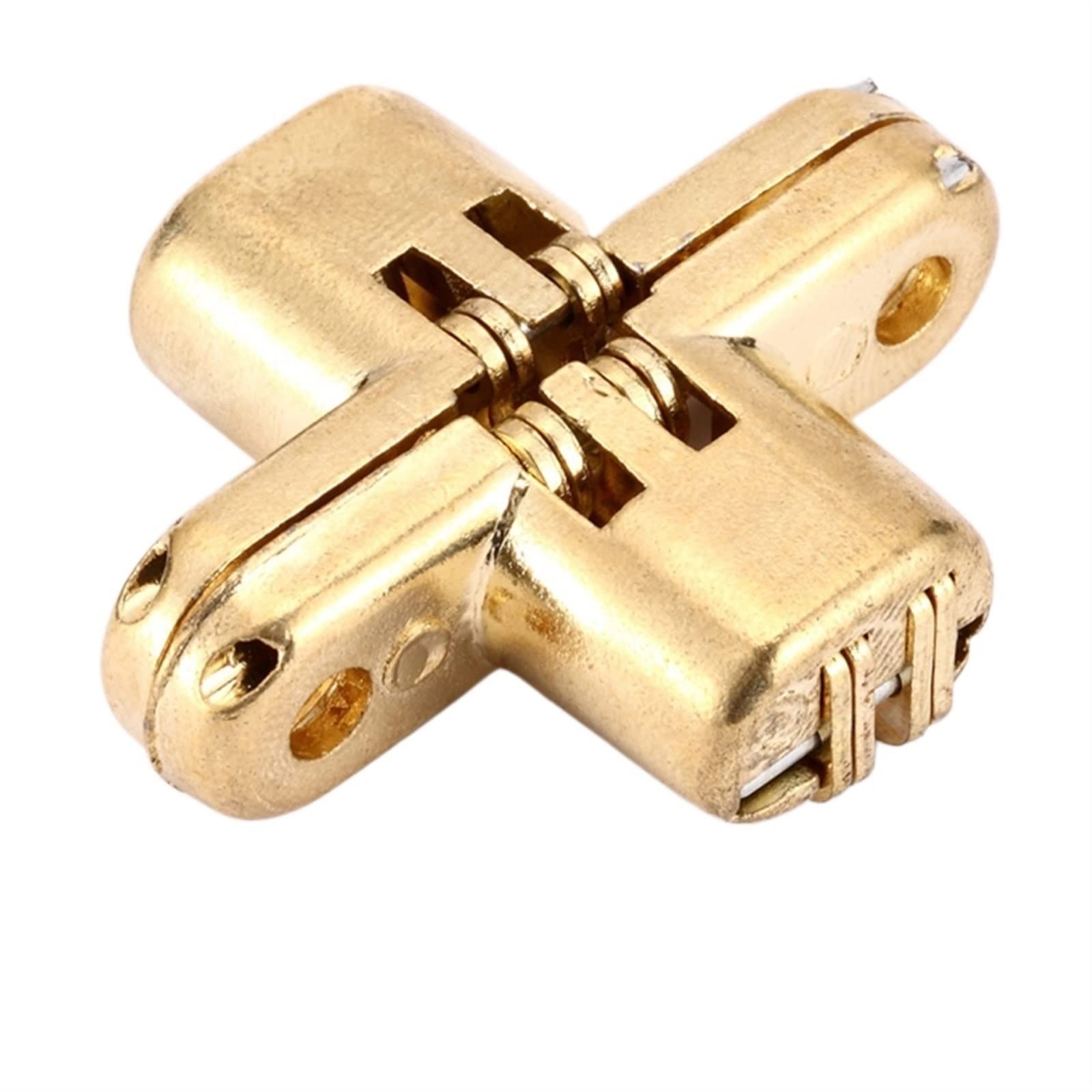 Charnières cachées 8x42mm dorées ouverture 180 degrés pour porte pliante