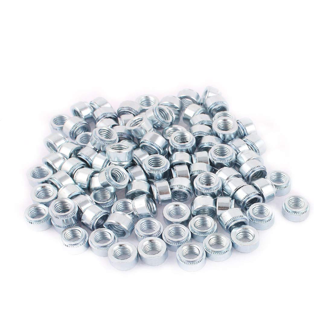 New Lon0167 M8-2 Knurled Featured Metal Self Clinching reliable efficacy Nut Fastener 100pcs for 2.3mm Thick Thin Plate(id:d90 d2 f7 f1c)
