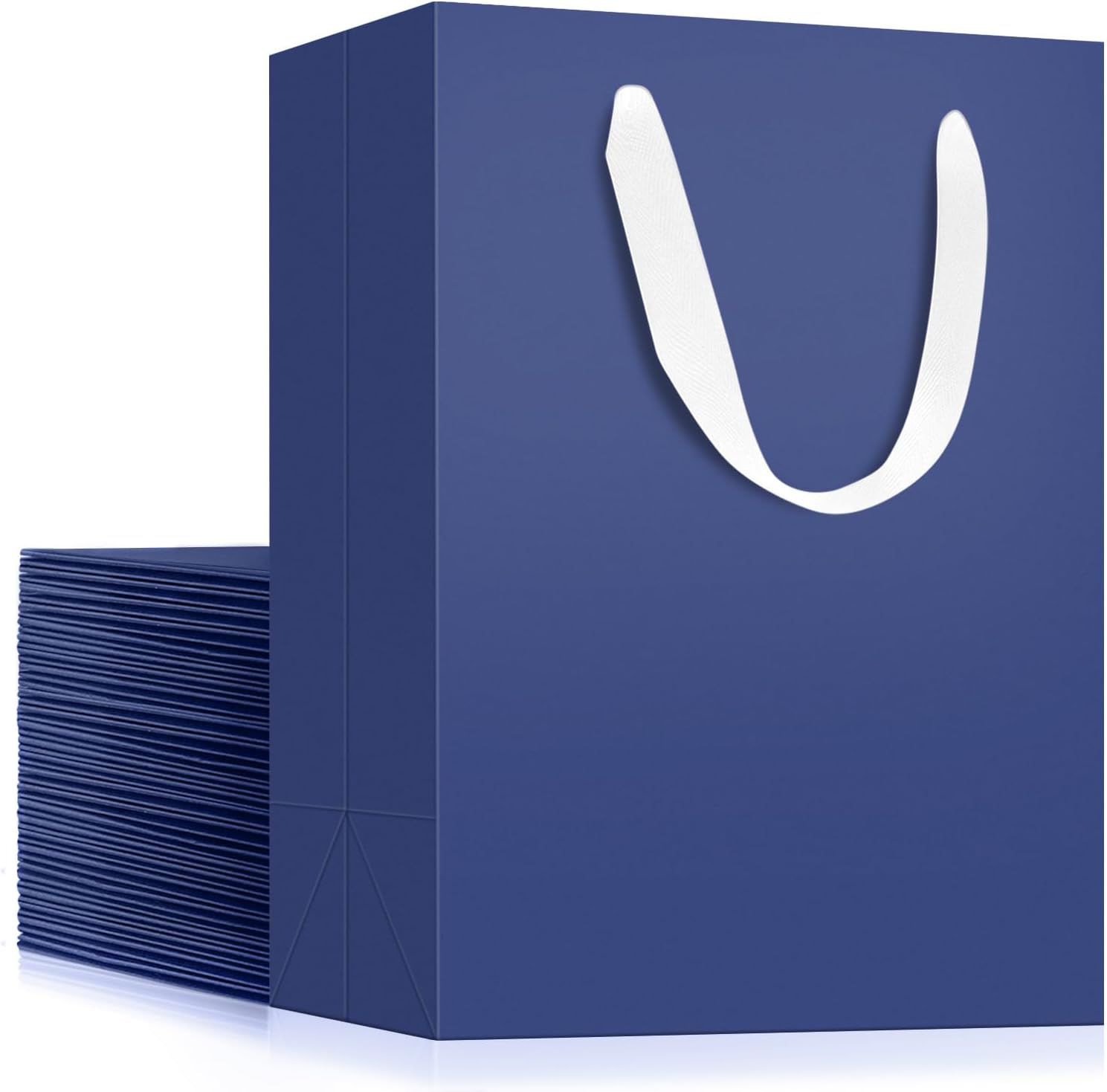 EUSOAR Gift Bags with Handles, 25pcs 5.9"x2.3"x7.8" Kraft Paper Gift Wrap Bags with Handles, Retail Shopping Wrapping Business Craft Grocery Wedding Birthday Party Thank You Treat Favor Paper Bags