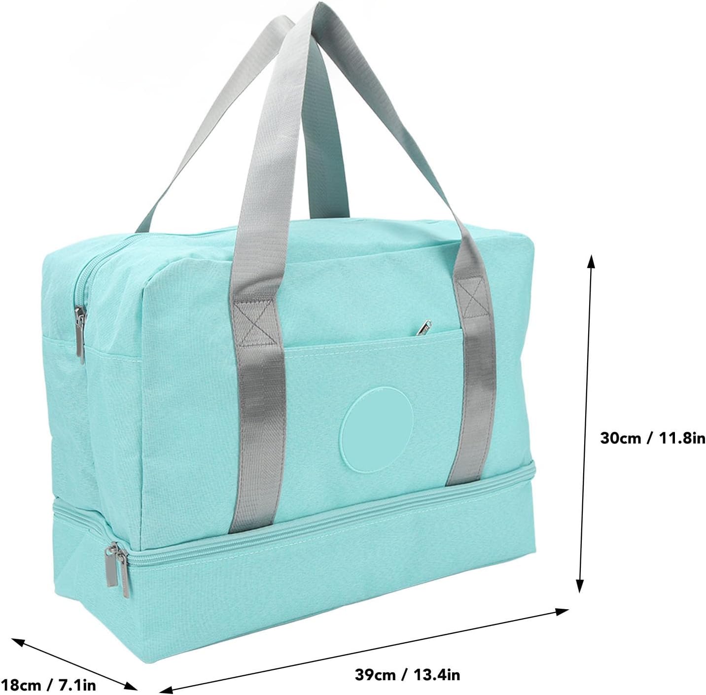 Dry Wet Separation Gym Bag, 13.4x7.1x11.8inch Sports Duffel Bag with Shoe Compartment, Practical Small Pocket, Lightweight Travel Tote Bag for Fitness Swimming, Yoga