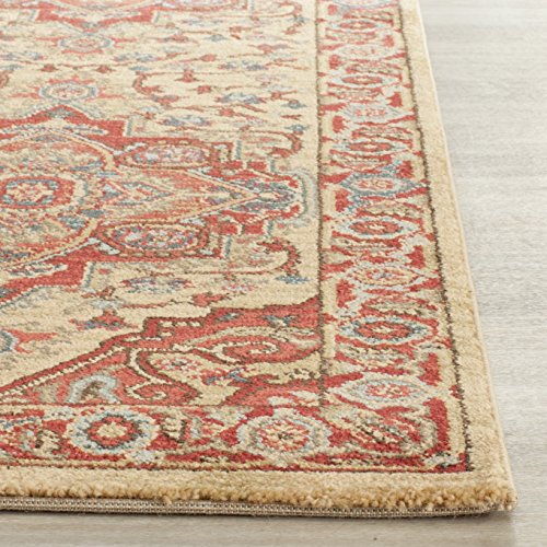 Safavieh Persischer Traditioneller Teppich, MAH698, Gewebter Polypropylen Läufer, Rot / Natürlich, 62 x 240 cm – Bild 4