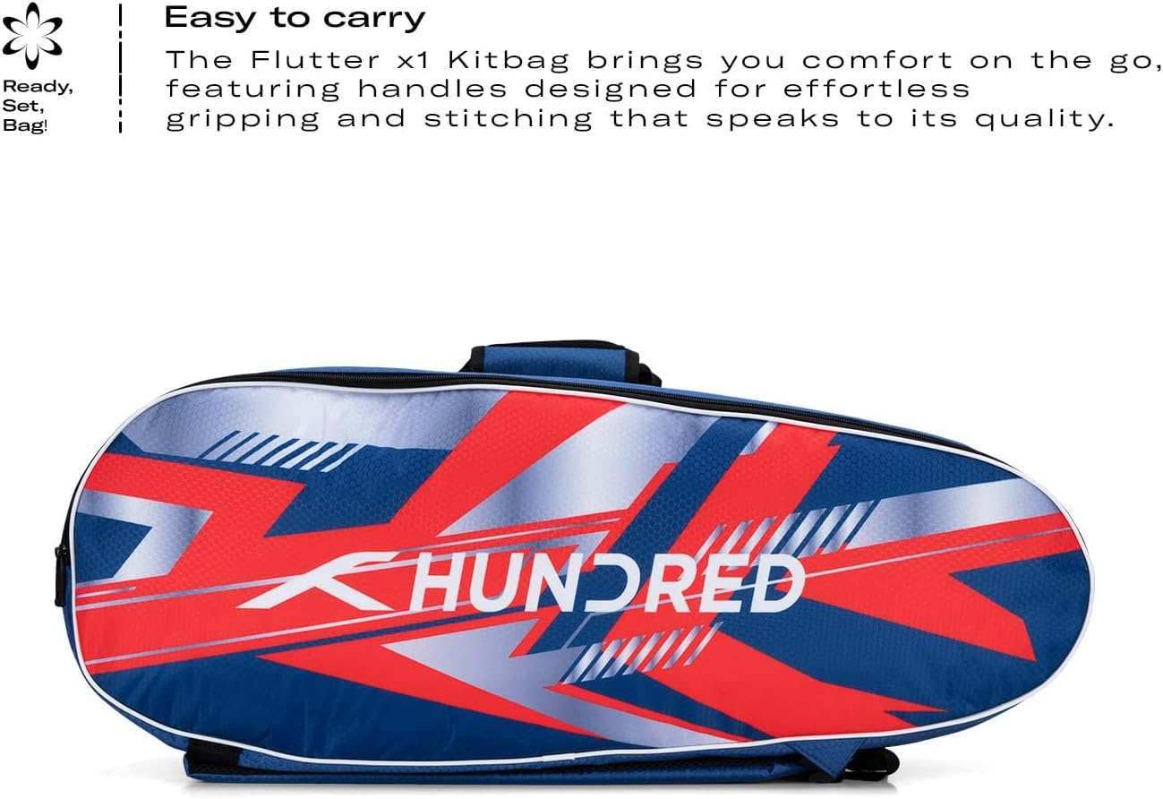 HUNDRED Court Vertex Kit Bag Double Compartment with Side Pouch (6 in 1 Kit Bag)