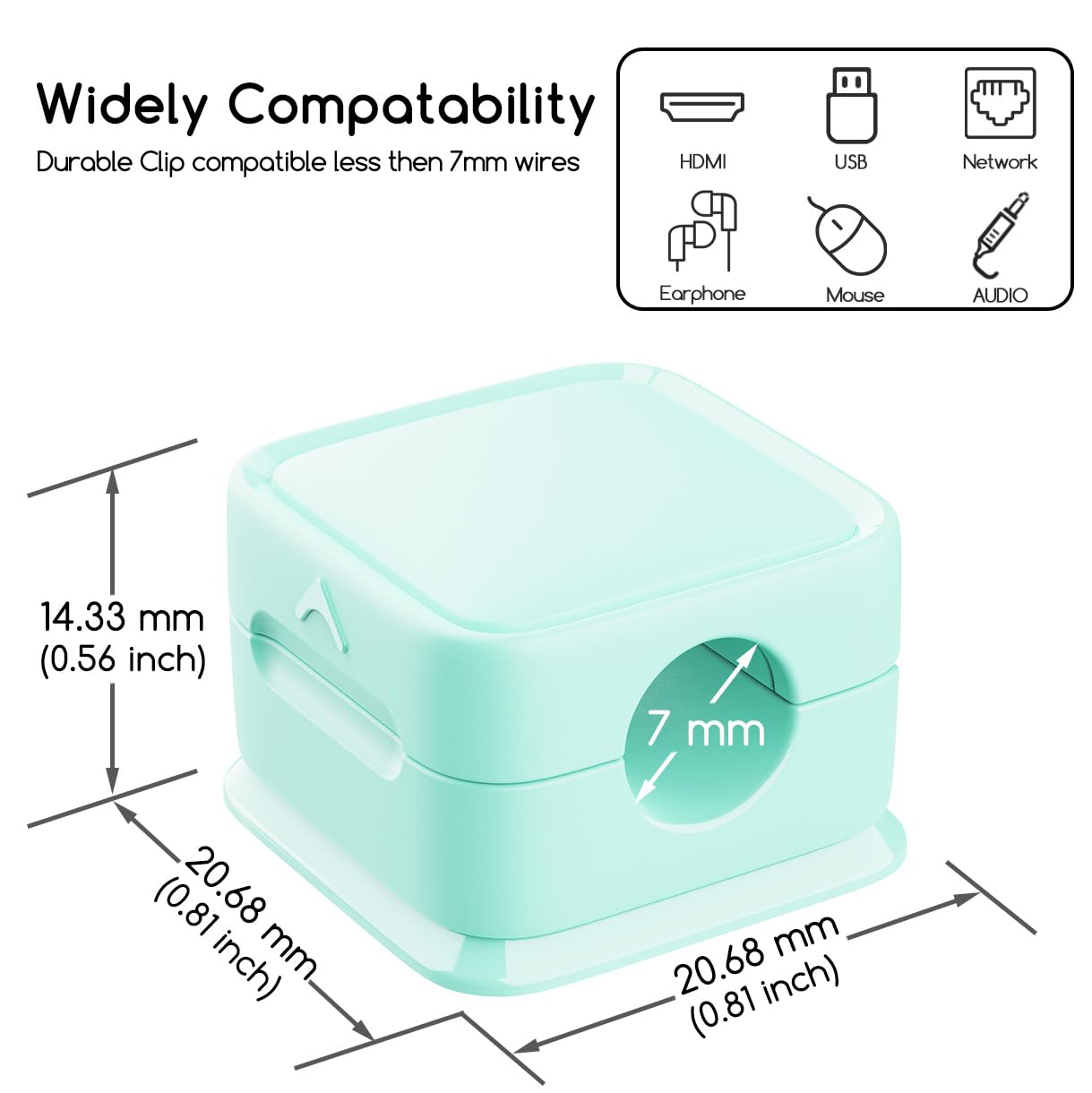 Cord Organizer Holder, 6 Pack Magnetic Desk Cable Clips Management, Hide Phone Charging Cable Keeper, Strong Adhesive Wire Charger Holder for Nightstand, Kitchen Appliances, Office Supplies