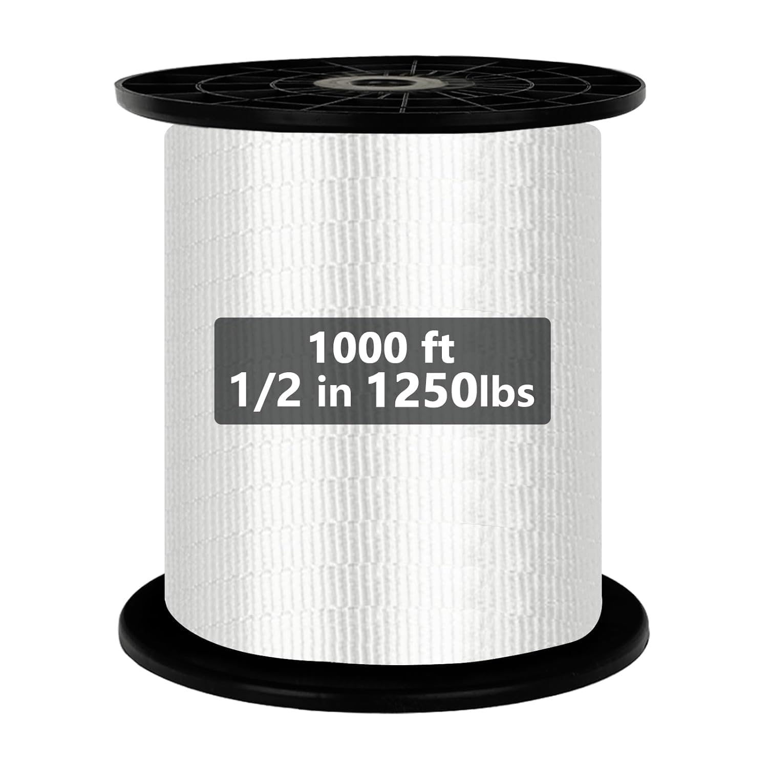 2500Lbs Mule Tape 525ft X 3/4’’ Polyester Mule Webbing for Wire & Cable Conduit Work Variable Functions Heavy Duty Pull Tape Flat Rope for Pulling/Loading/Packing Under Any Weather Condition Muletape