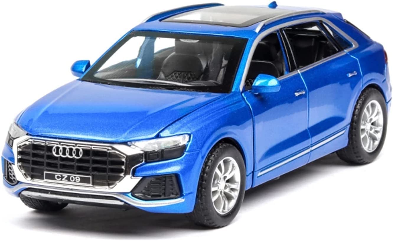 ARNIYAVALA 1:24 Diecast Audi Q8 Toy Car Scale Model,Pull Back Vehicles Alloy Simulation Supercar with Lights and Sound Also for Car Dashboard,Kids,Adult