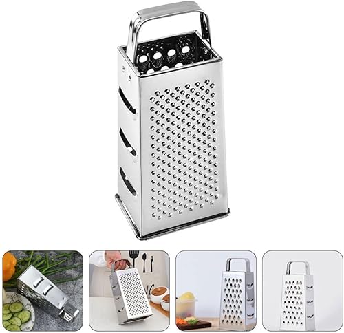 Miniatura 5 de Healeved Cortador de queso, peladores de patatas, rallador profesional de caja de acero inoxidable, rallador de queso, triturador de verduras con 4