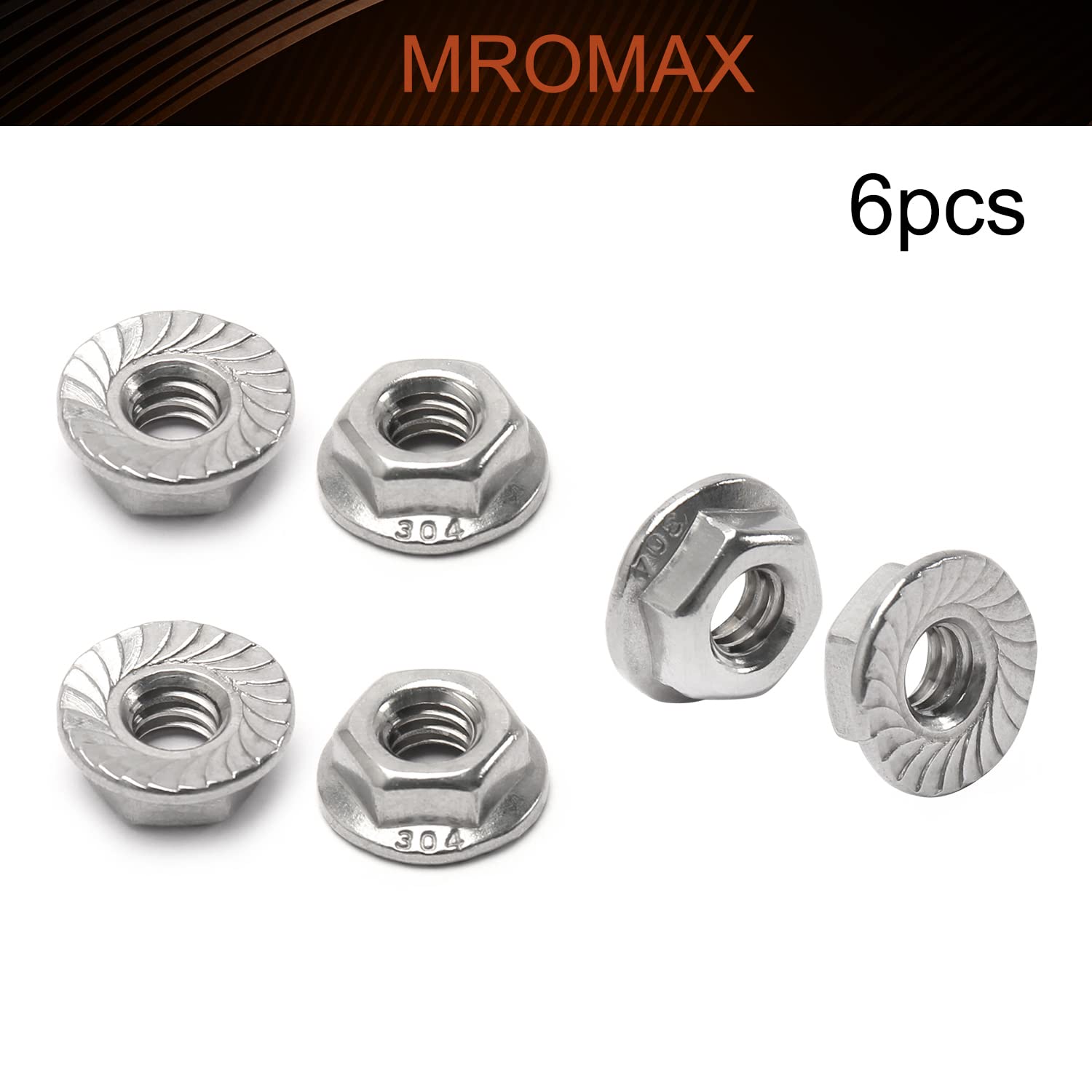 Dadi Di Bloccaggio Esagonali Flangiati 1/4-20, In Acciaio Inox - Foto 4