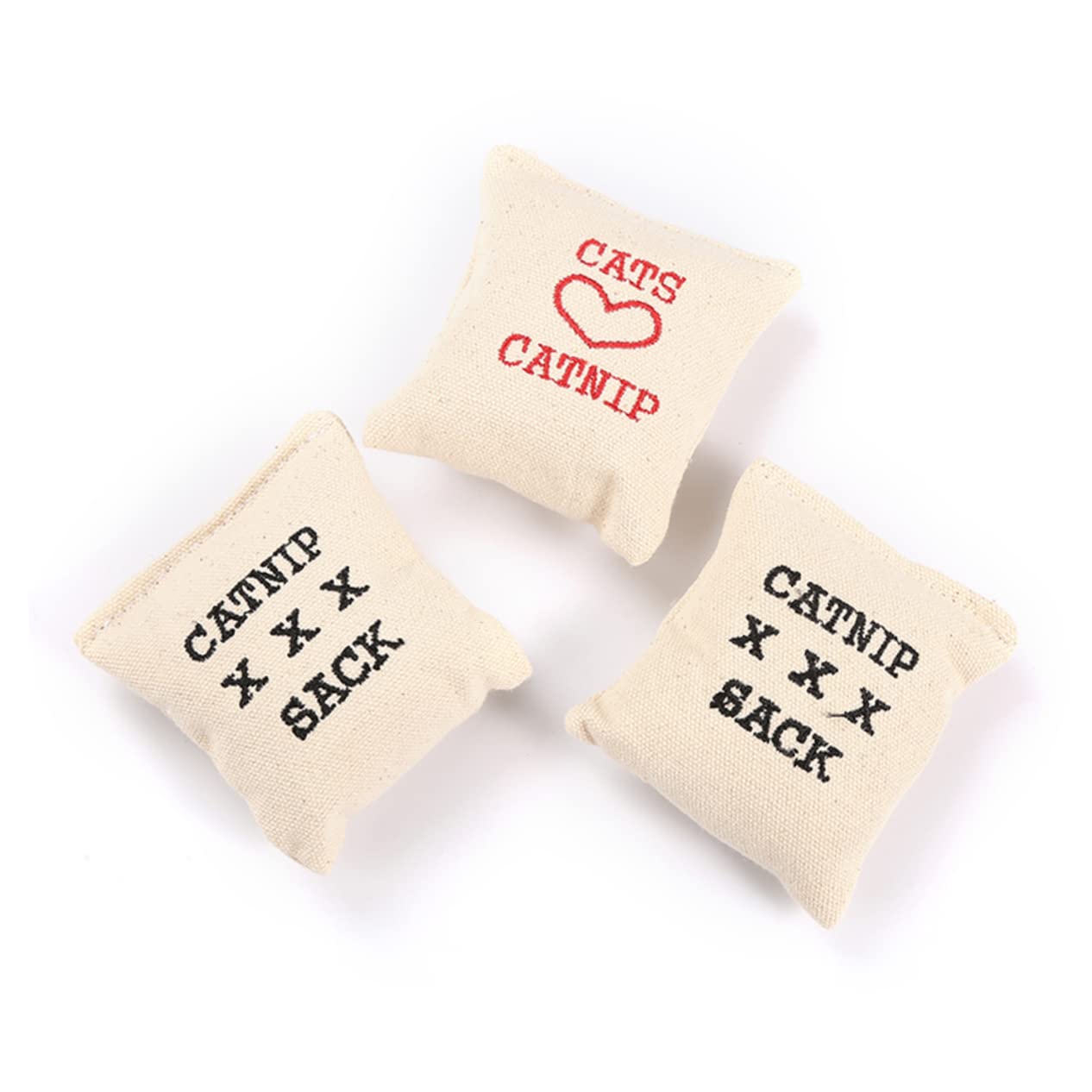 DOITOOL 30pièces Jouets pour Chat Sachets Toile avec Cataire Et Remplissage Coton Accessoires Interactifs pour Chats Plusieurs Styles