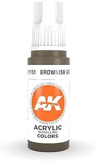 AK-Interactive 3rd Gen Acrylic Brownish Green 17ml 11151 - Model Building Paints and Tools # AK1151