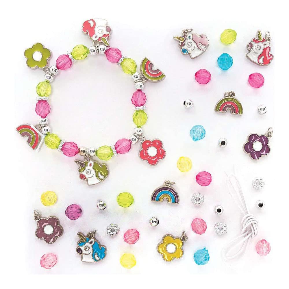 Baker Ross Bettelarmband Bastelset Unicorn – 3er Pack