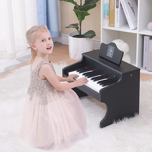 Miniatura 3 de BELIFEGLORY Teclado de piano digital de 25 teclas para niños, piano de mesa, teclado eléctrico para el hogar, mini piano de música, instrumento