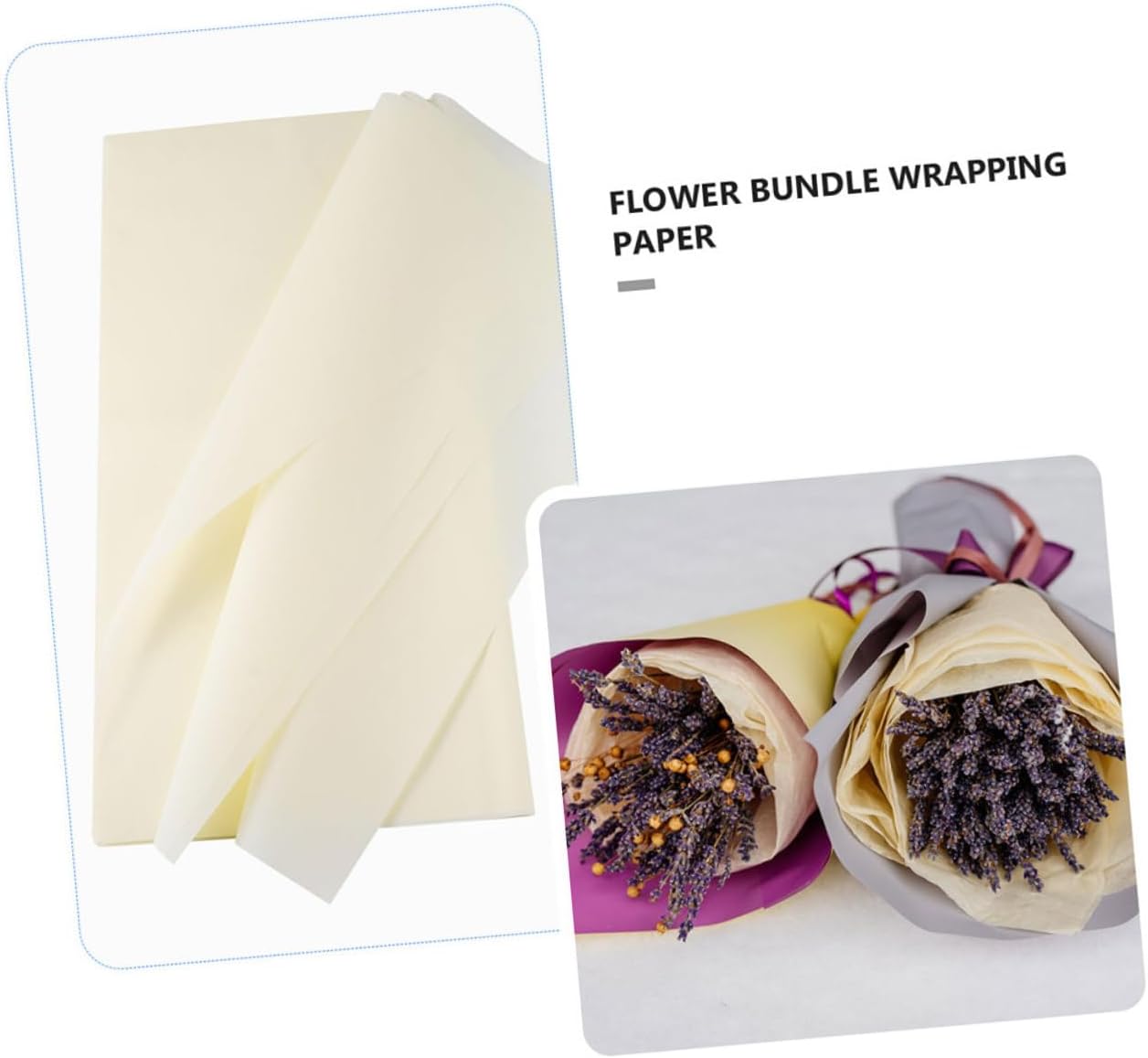 minkissy 40sheets Colored Tissue Paper for Flower Wrapping Elegant Packaging for Birthdays Weddings and Seasonal Celebrations Soft Floral Paper Per Pack