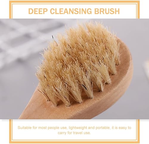Miniatura 8 de Cepillo exfoliante manual de 5 piezas, cepillo de limpieza facial manual para el cuidado de la piel, cepillo exfoliante facial de madera,