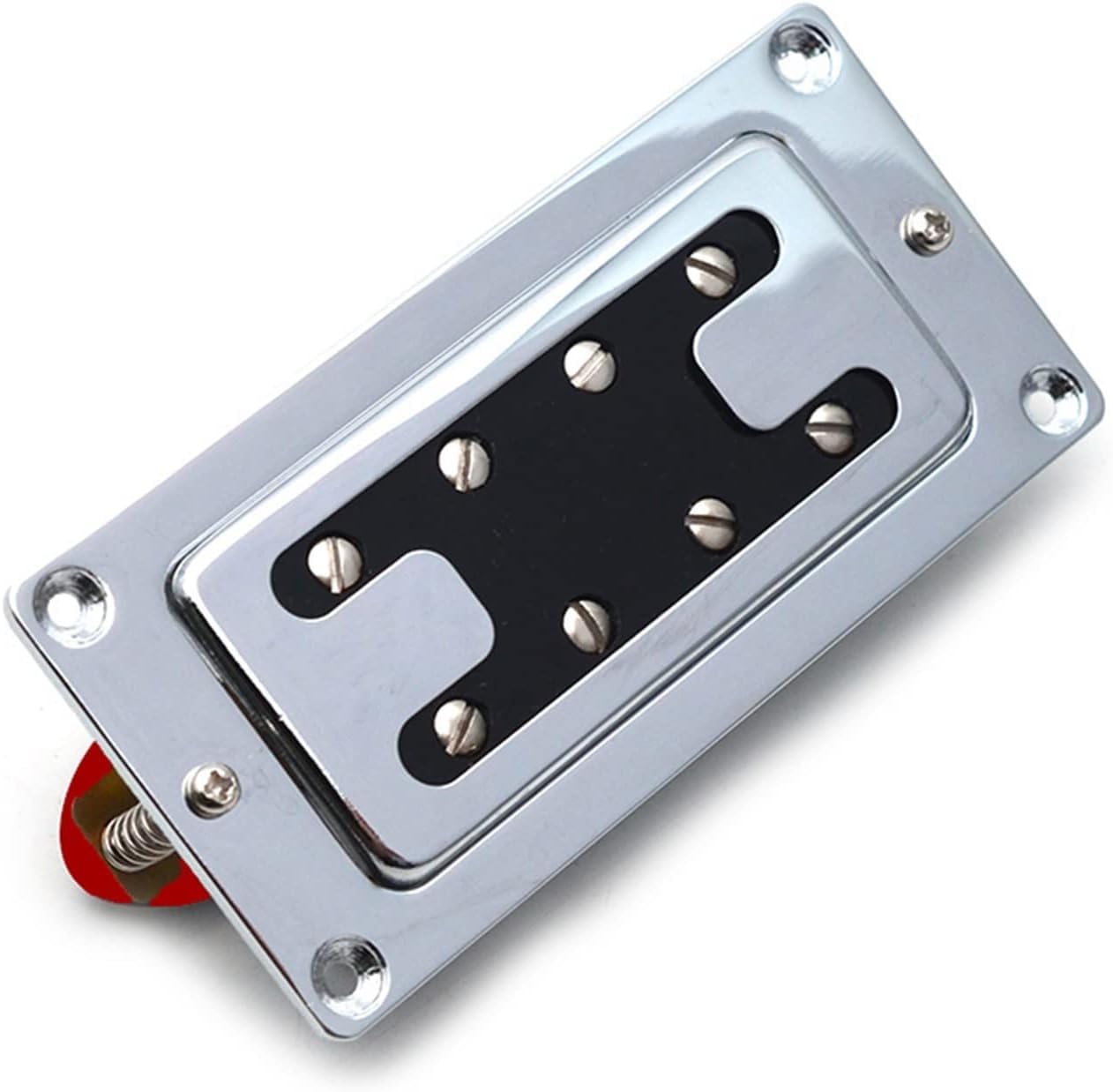 Mikrogitara akustyczna, mini styl dwuliniowy 8 otworów basowy elektryczny Humbucker pickup szyi i mostek pickup zestaw do gitary elektrycznej części zamienne(02)