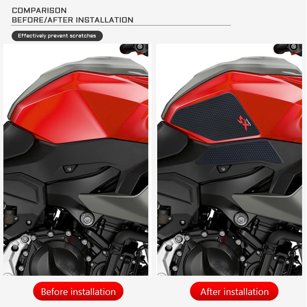 Für F900XR F900 XR F 900XR 2021 2021-2023 2024 Motorrad Tank pad Anti-Rutsch Tankpad Schutzaufkleber Seitentankpad Traktionspad F900XR F900 XR F 900XR (5er Set)