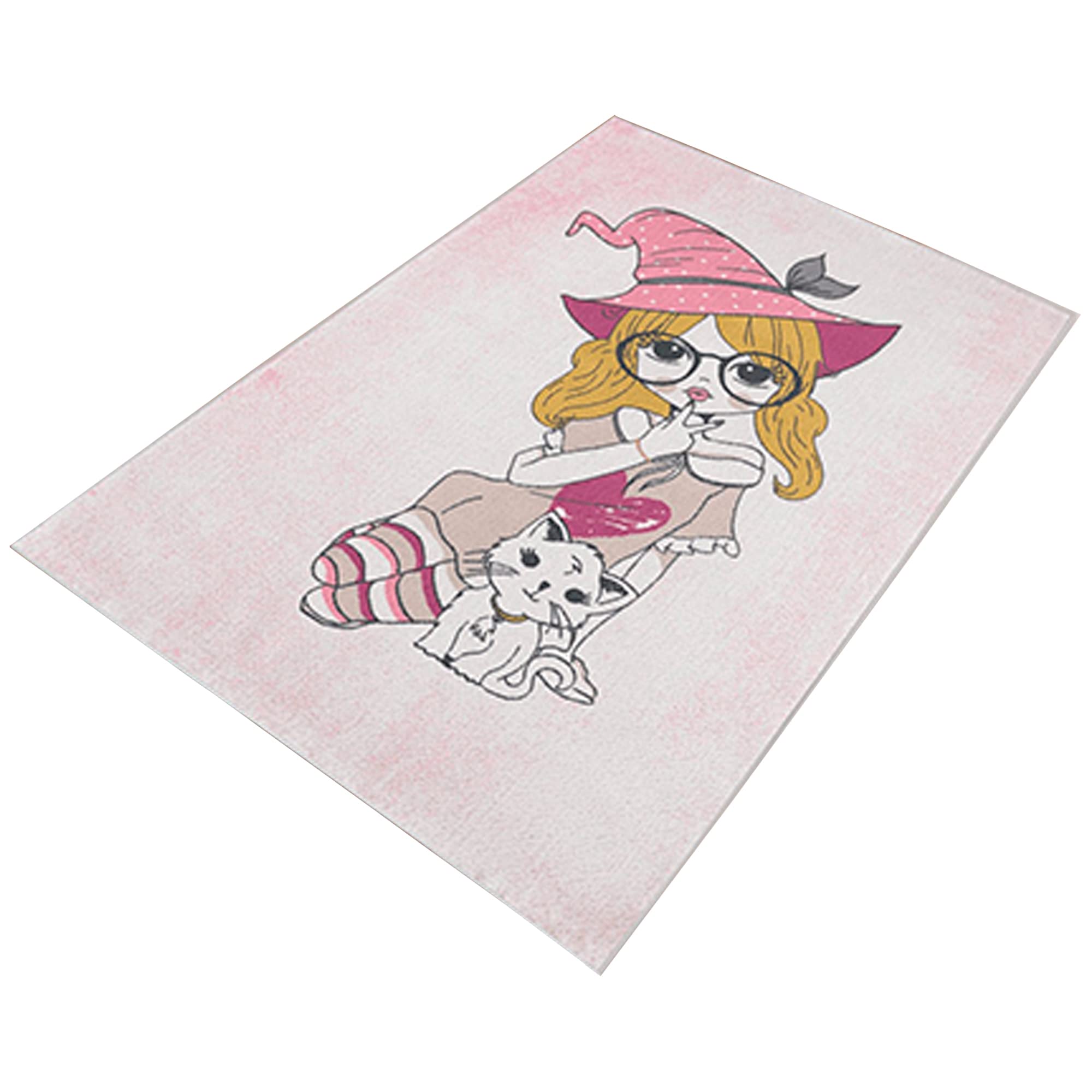 Well Home Mobiliario & Decoración Hellrosa Elleelf Mehrfarbig Bedruckter Polyesterteppich 160 X 230Cm Modell Elleelf Mehrfarbig