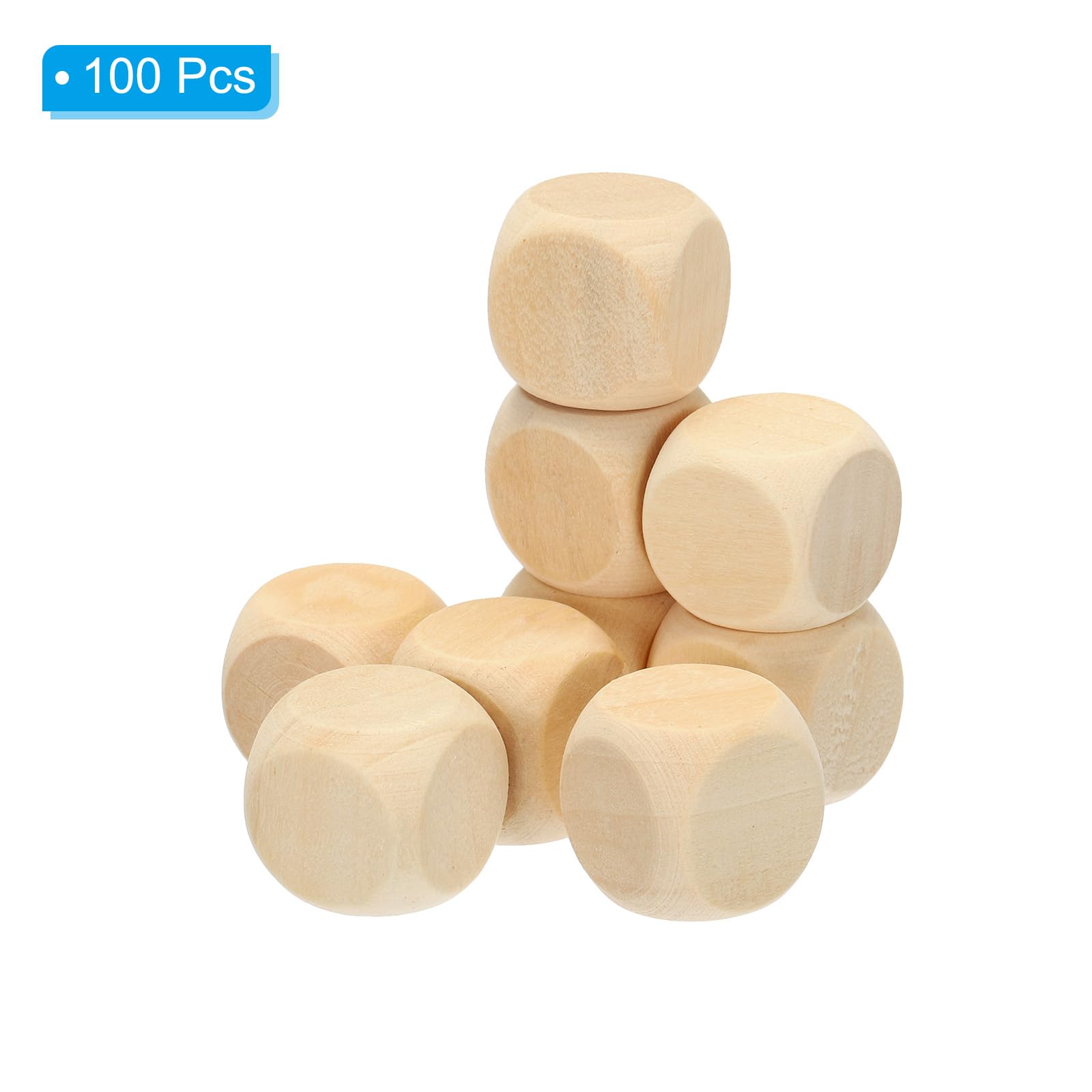 PATIKIL 18mm Blank Wooden Dice - Image 3