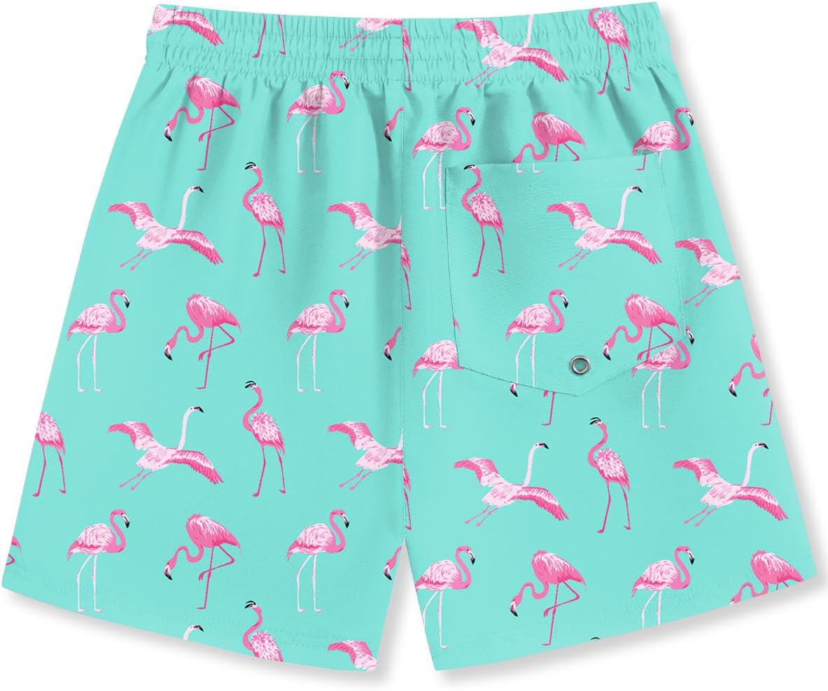 Boys Summer Beach Swim Trunks Compression Liner Adjustable Drawstring Board Shorts 6-16 Years - Image 9