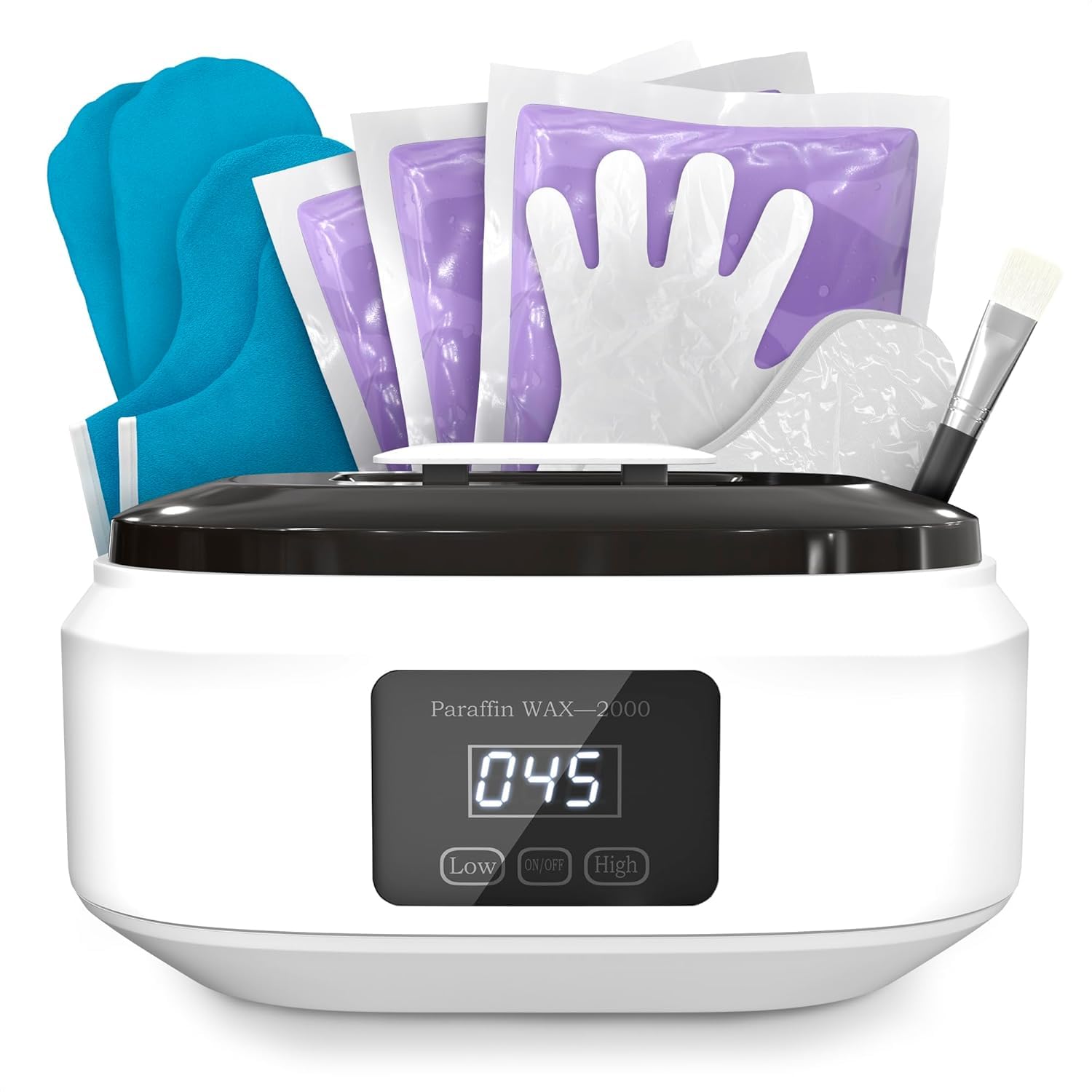 Photo 1 of ***ONLY WARMER*** Paraffin Wax Machine for Hand and Feet – 3400ml Paraffin Wax Warmer, Adjustable Temperature with Two Modes, 110V Only (Not 220V) – Full Kit with Refill Packs, Reusable Mitts, Booties, Liners and Brush