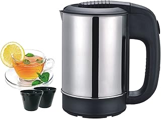 Bouilloire électrique Acier Inoxydable 304, Chauffe-eau à ébullition Rapide, Petite Capacité, Arrêt Automatique & Bouillir - Protection à Sec, Pour Bureau Domicile Hôtel Restaurant