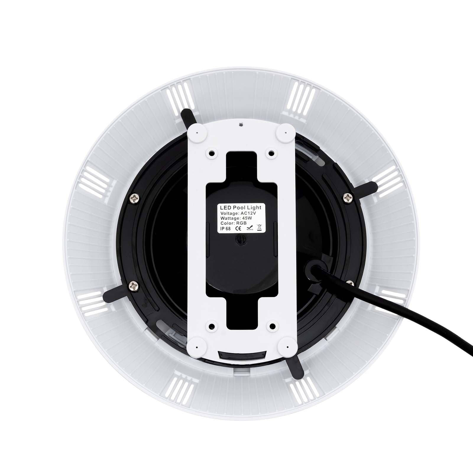 Illuminazione a LED per piscina, 45 W, RGB per piscina, IP68, impermeabile, con telecomando, luce subacquea, controllo dell'interruttore, illuminazione subacquea, 12 V AC
