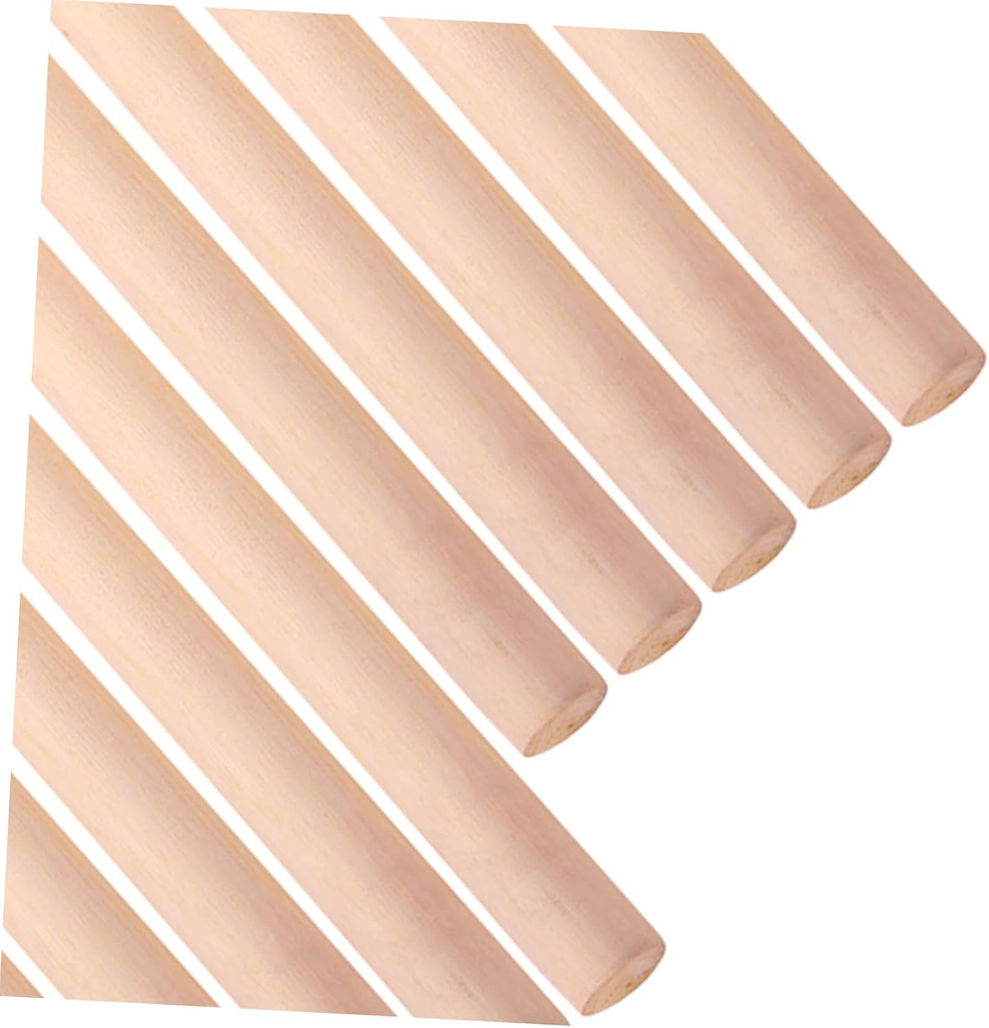Wooden Rolling Pin Dough Roller for Dumpling Baking, 10pcs Set Non-stick Wood Rolling Stick for Kitchen Pastry and Dough Preparation