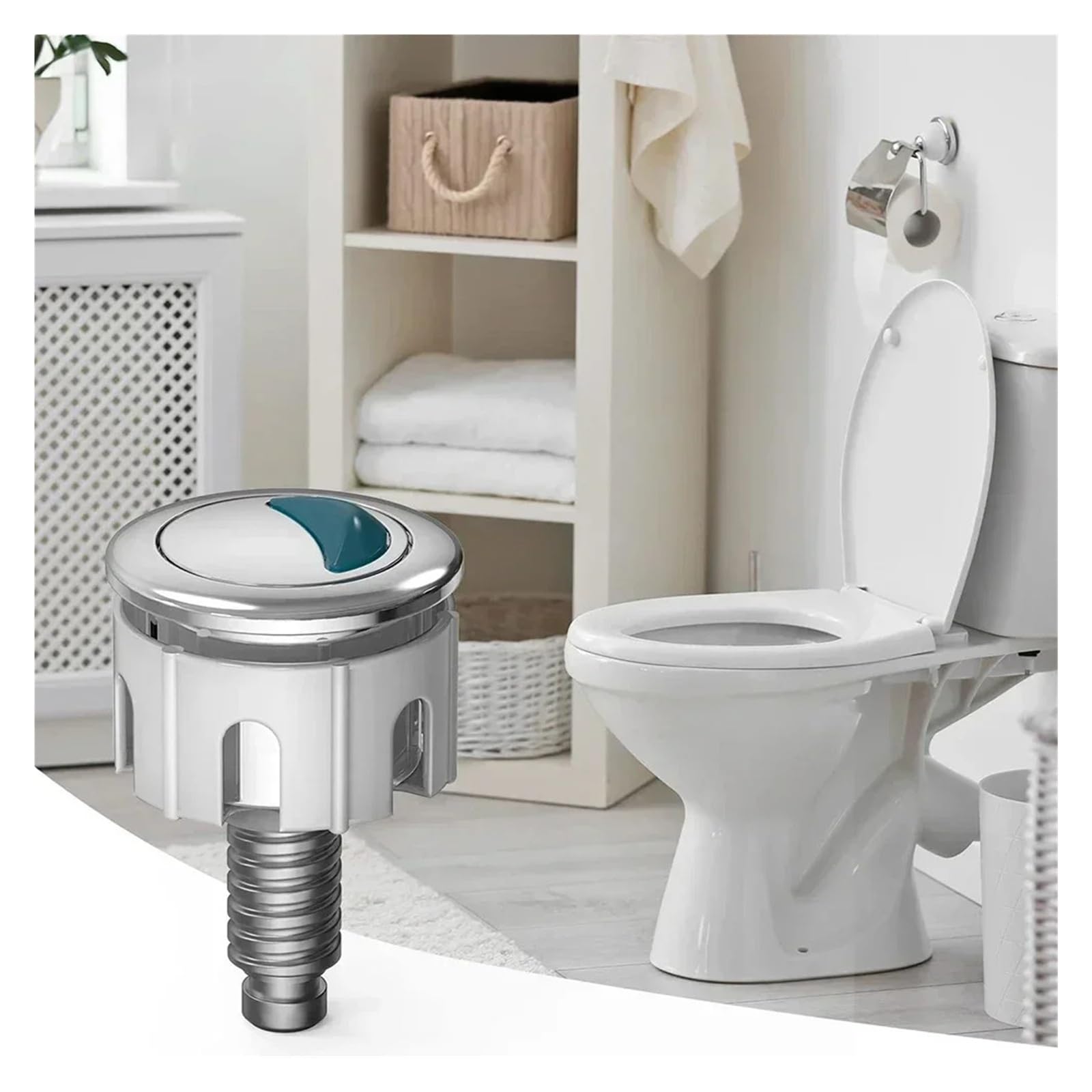 Fluxómetro manual para inodoro Interruptor De Botón Descarga Inodoro For Baño, Accesorios Cisterna