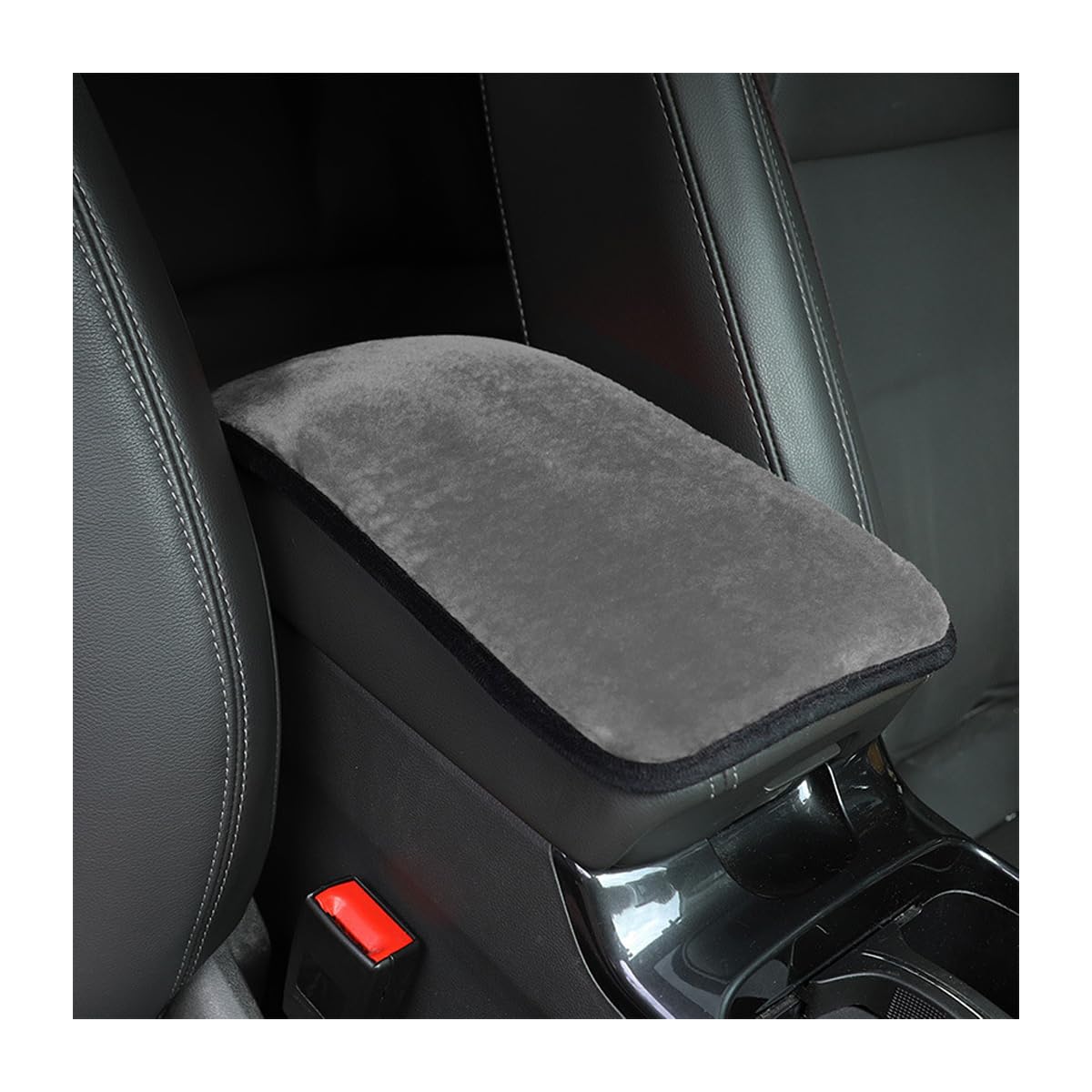 zipeloFluffy Car Center Console Cover, Armrest Seat Box Protector Fur Mat, Soft Furry Auto Arm Rest Box Cushion Pad, Universal Car Interior Decor Accessories for Most Vehicle, SUV, Truck(Gray)