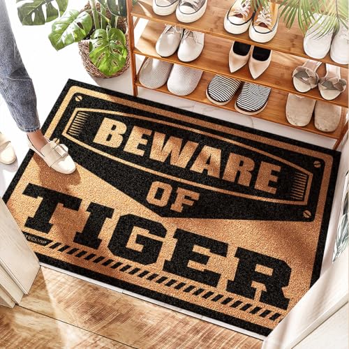 Tapis de porte d'entrée Tiger Mexican paillasson extérieur antidérapant