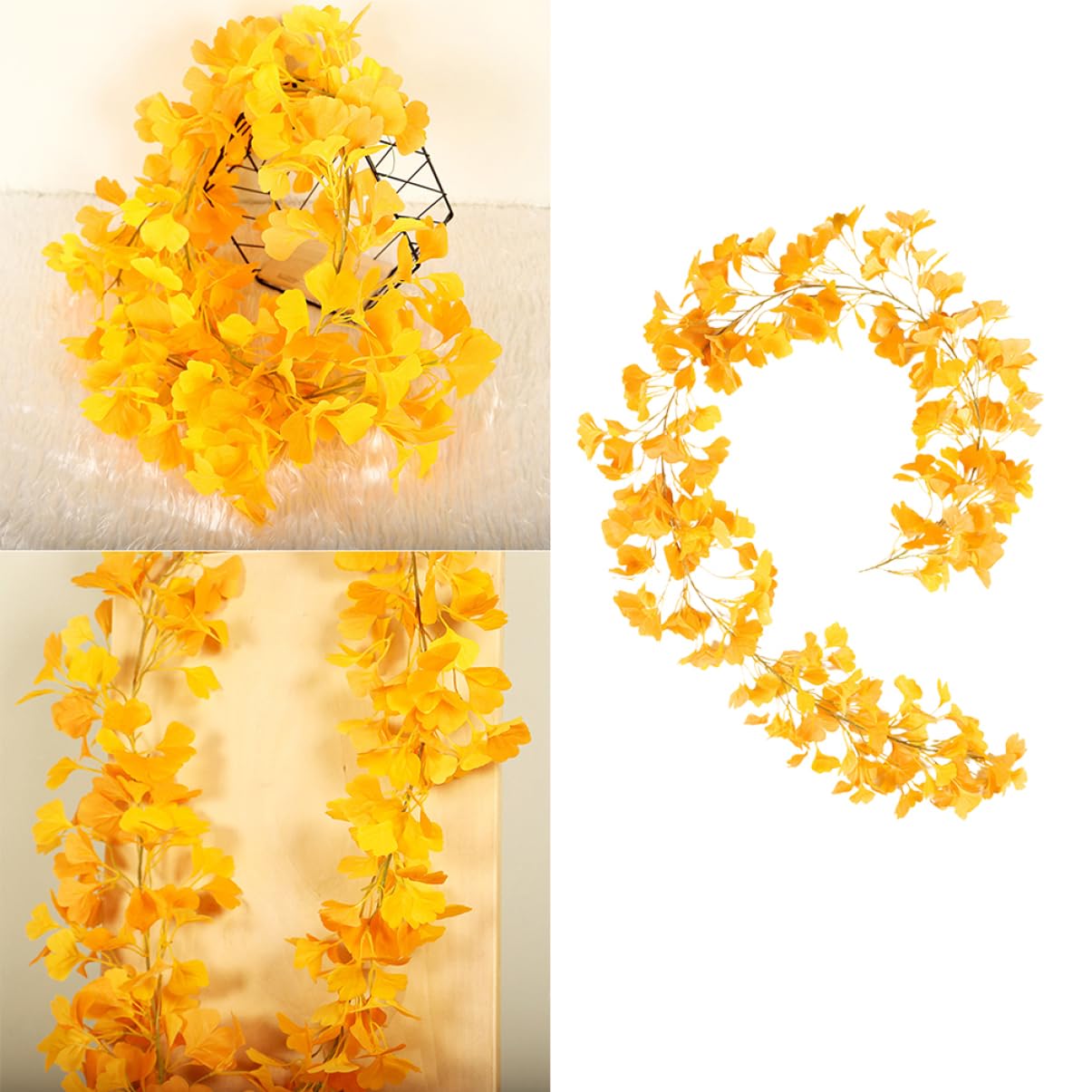 Garneck 2 Pz Vite Di Simulazione Arredamento Botanico Rattan Artificiale Pianta Rampicante Appesa Foglia Appesa Decorazioni Di Foglie Autunnali Foglie Di Vite Porta Decorativa Autunno