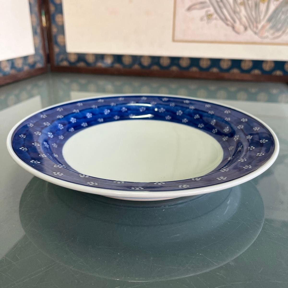 そめい❣️源右衛門　染付梅地紋　大皿24センチ　2枚 染付梅地紋 皿（24cm） ｜ 有田焼の源右衛門窯公式オンライン