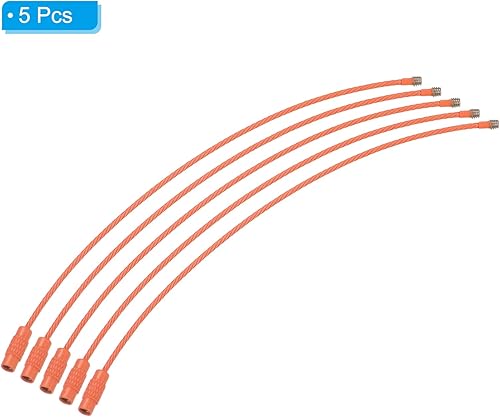 Miniatura 9 de PATIKIL Wire Keychain Cables Titanium Steel Key Ring Loop for Outdoor Hiking