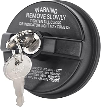 ZONFANT Locking Gas Cap W/2 Keys, Lock Fuel Cap Compatible With Chevy Honda Nissan Acura Mazda Cadillac GMC Vehicle 4Runner FJ Cruiser Silverado Camaro And More, Replace#10504 77300-47020