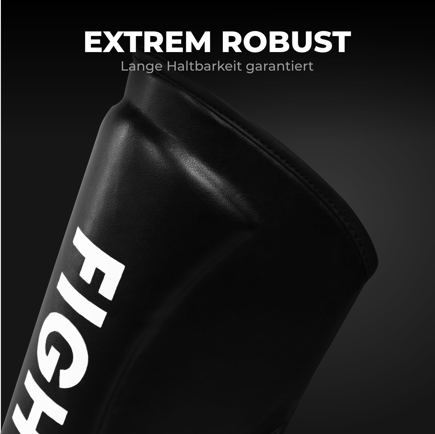 FIGHTR® Profi Schienbeinschoner extra Dick - mit perfektem Sitz und idealer Polsterung | Extra Dicker Schienbeinschutz für Kicks im Kickboxen, MMA, Muay Thai und Kampfsport