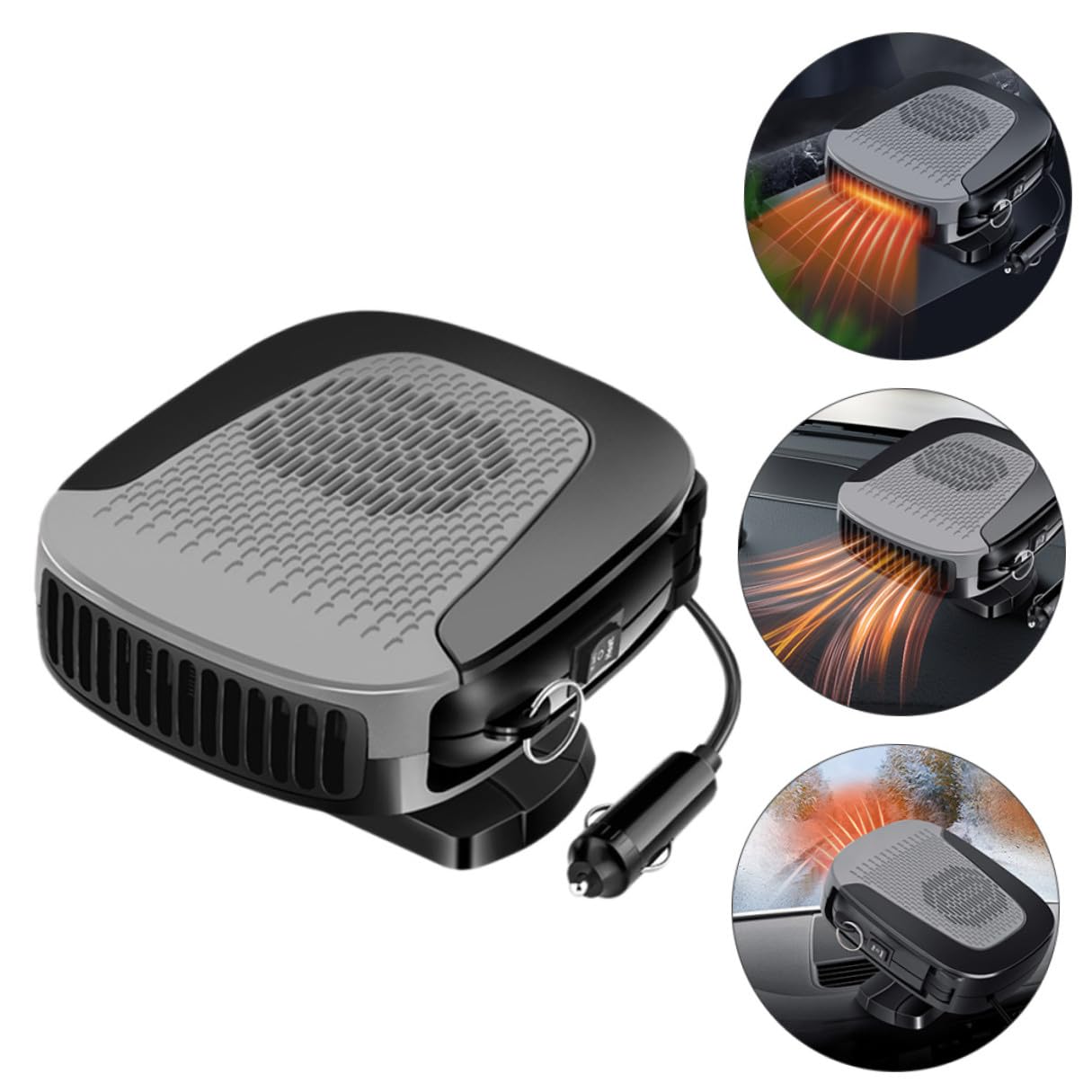Riscaldatore per Auto 12V Portatile Sbrinatore Rapido, Ventilatore Riscaldante Compatto in Plastica per Riscaldamento Interno Veicolo e Rimozione Neve Invernale