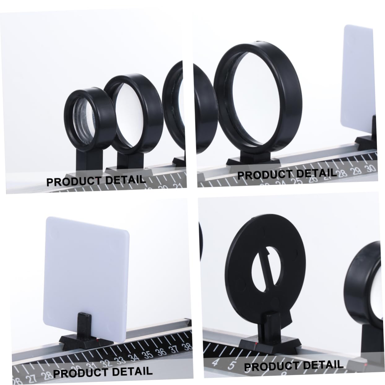 SOLUSTRE 9pcs Optical Instrument Physics Experiments Concave Convex Lens Teaching Equipment for Classroom Learning and Demonstrating Imaging Principles