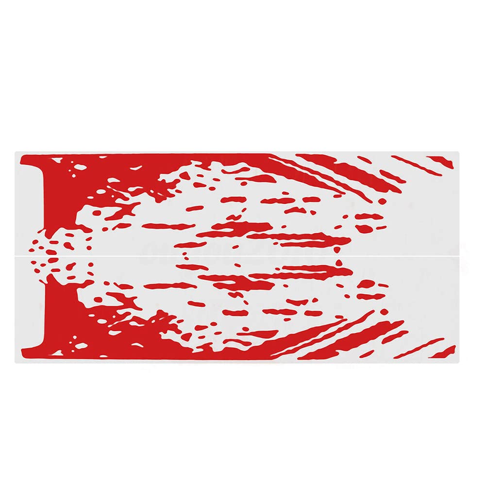 Car Decals - Auto Body Side Bed Mud Splash Kit Racing Decal Sticker Vinyl Decoration Accessories, for Ford Raptor SVT F-150 2009-2018 (Red)