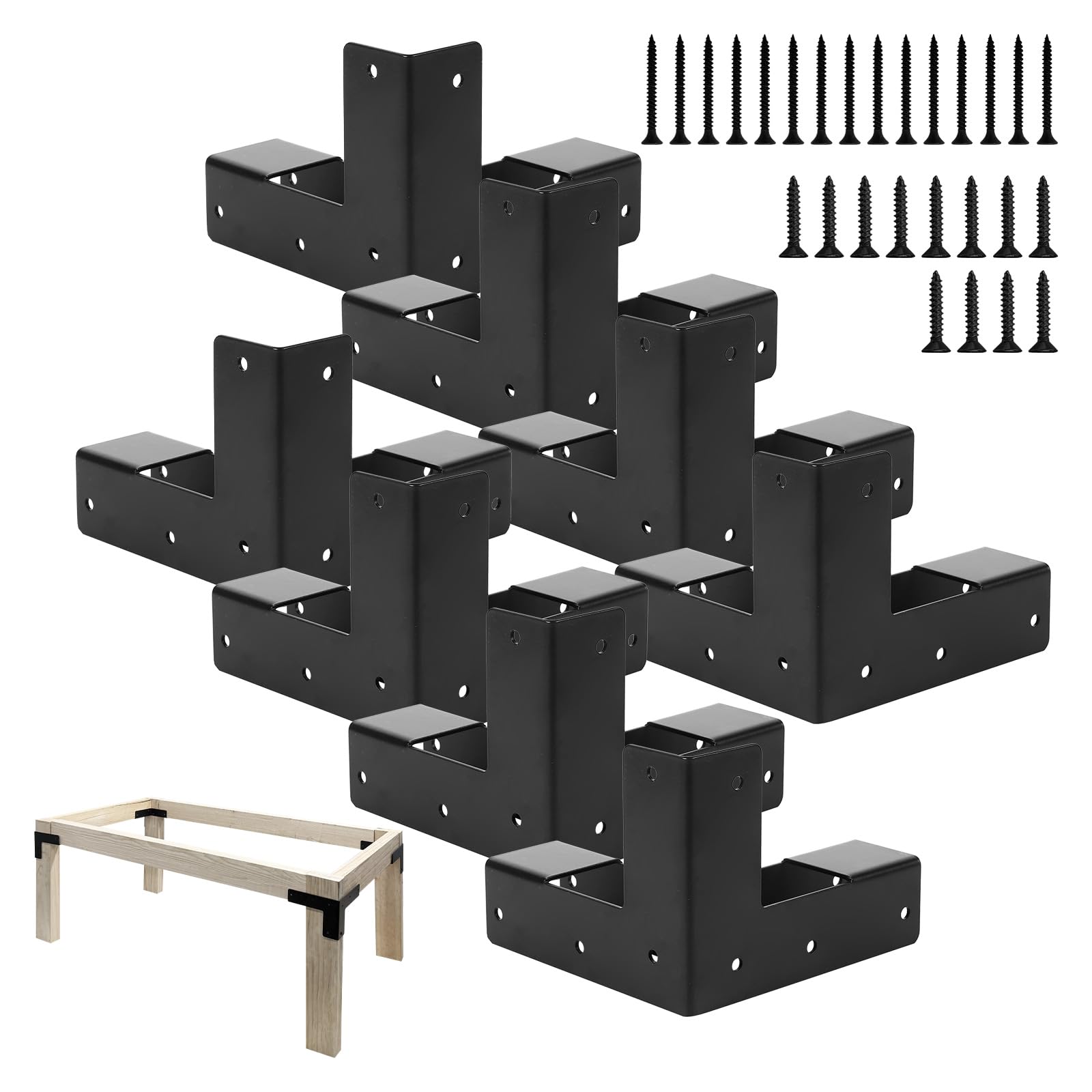 8 PCS Workbench Brackets Kit 3-Way Workbench Corner Brackets Fits