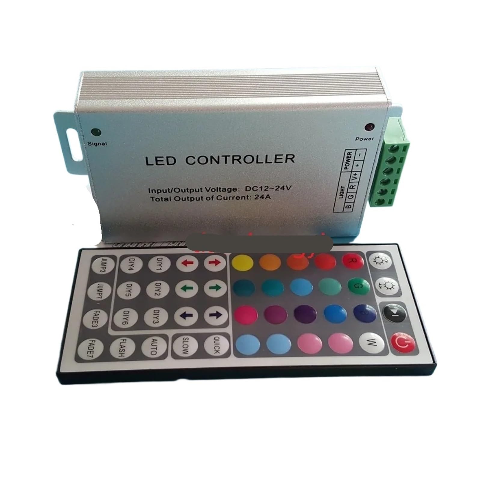 ZXAOMMBEA DC 12V 44-Key 24A 288W Infrared Remote Control RGB 3528 5050 SMD LED Light Strip