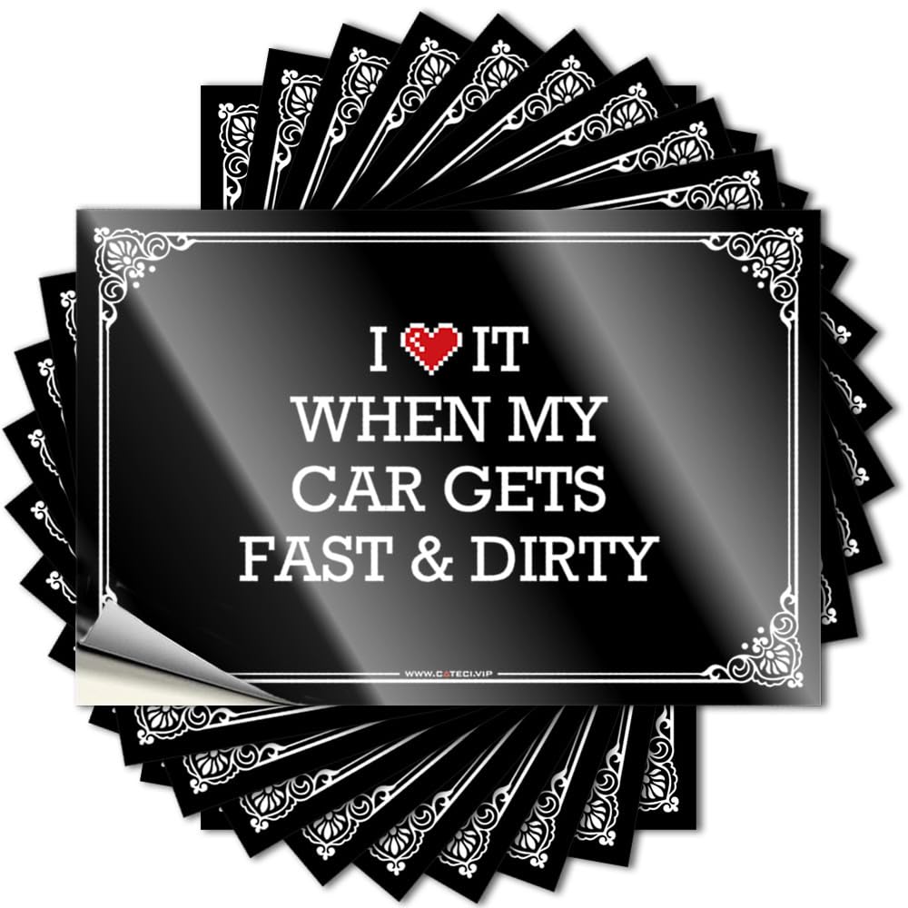 Cocoa Bottle Sticker - I Love It When My Car Gets Fast & Dirty Custom Durable Sticker Easy Apply for Western Decor(12X18CM)