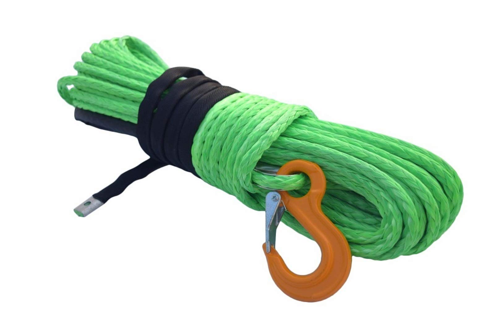 Winch Rope, Green 12mm*30m Boat Winch Cable,Spectra, Rope Extension,Tow Car