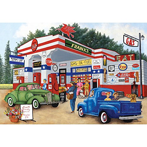 Bits and Pieces – Rompecabezas de 1000 piezas para adultos – Frank's Friendly Service - Puzzle Americana de verano por Kay Lamb Shannon, Tamaño: 20" x 27" miniatura 2