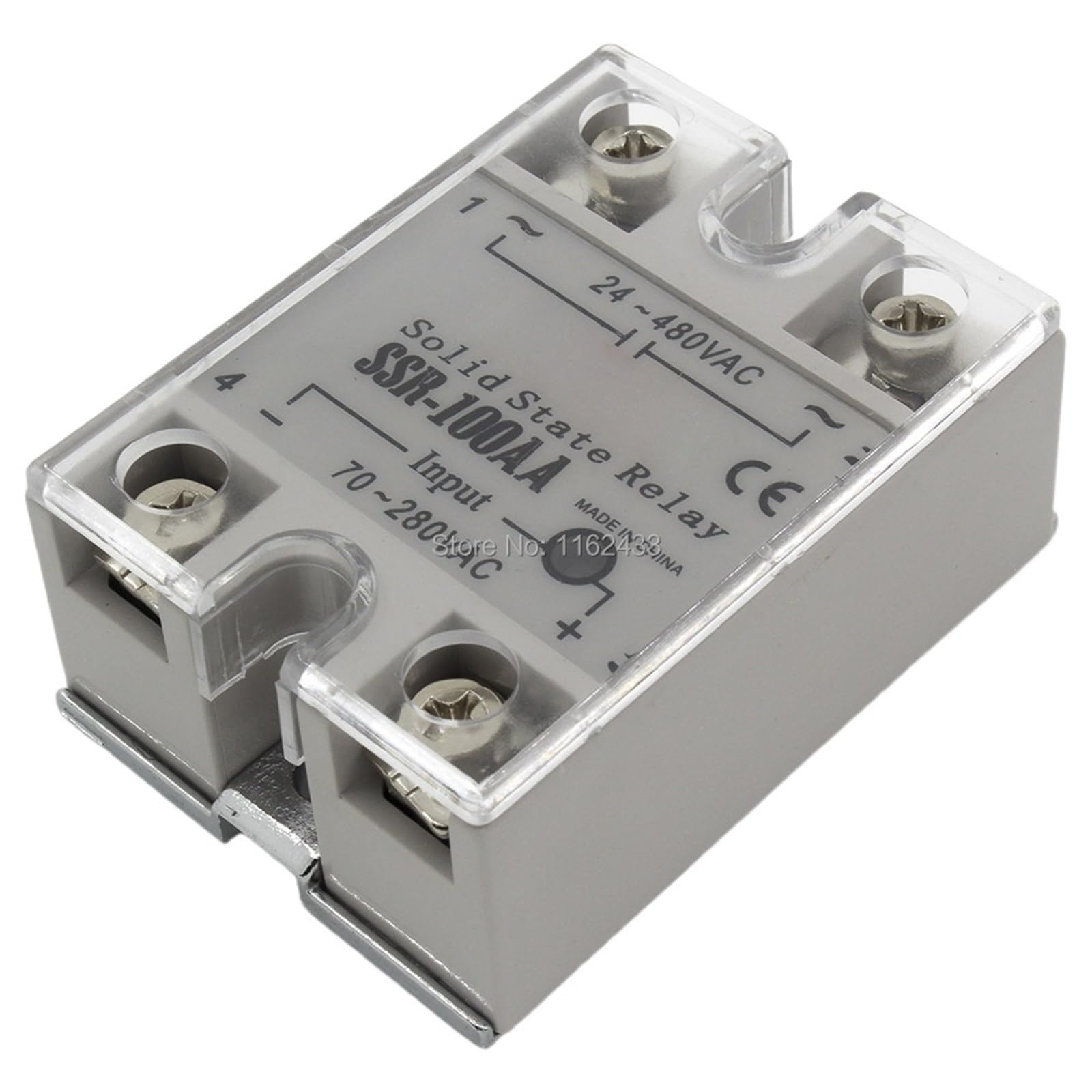 VDOQTLJT SSR-100AA Single Phase AC to 100A 480V Solid State Relay 100AA SSR