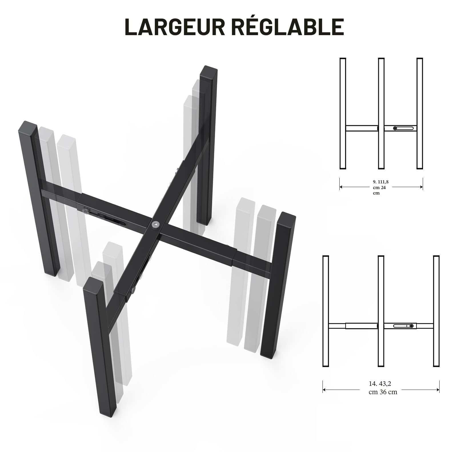 STLOVe Support à Plantes en Métal Dans Un Style Simple Convient aux Intérieurs/Extérieurs, Largeur Réglable Jardin Étagère à Fleurs, Balcons Tabouret Plante-1Pcs(Sauf pour Les Plante et Pots Fleur)