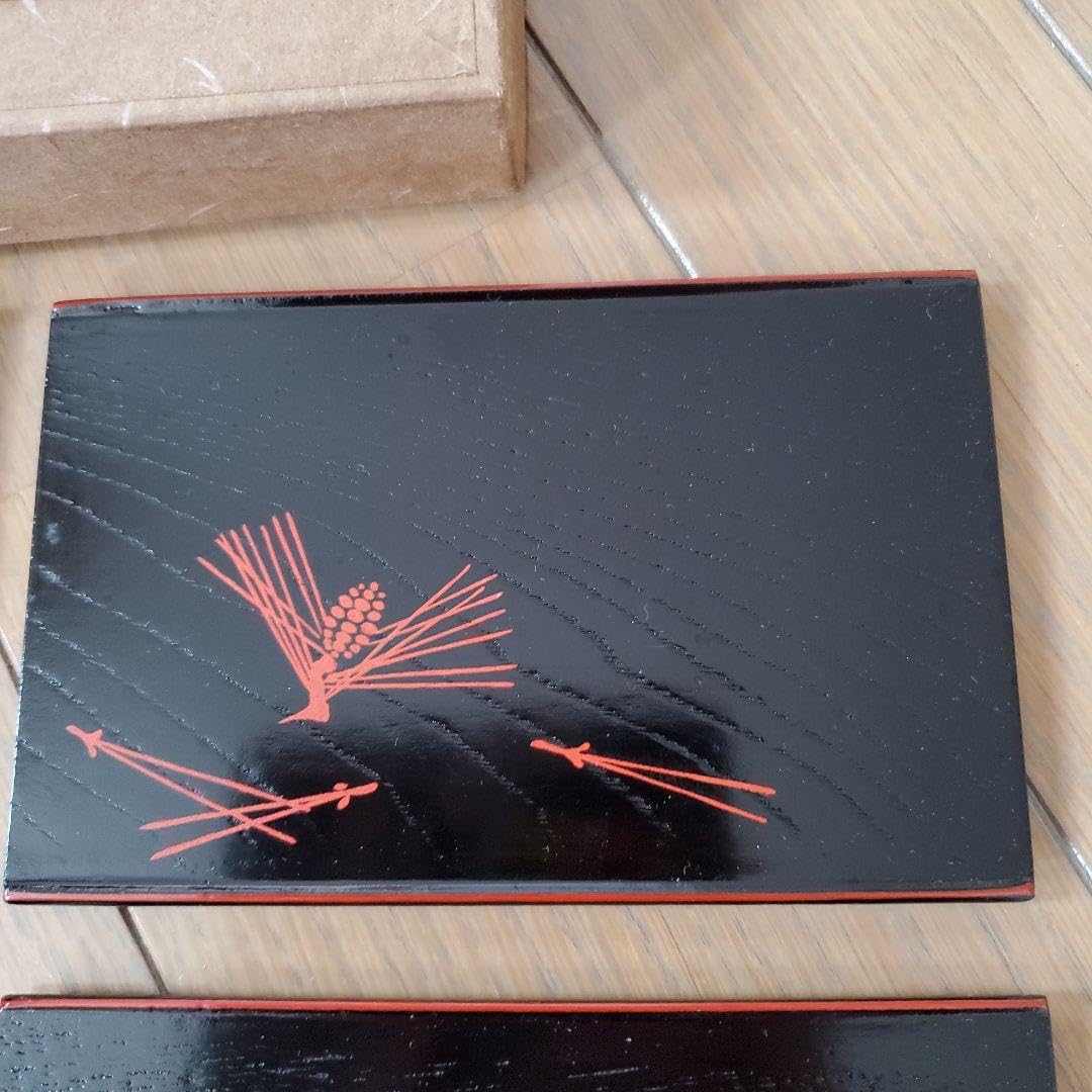 [未使用] 八角形　黒乾漆器　会席盆　プレイストレー　5枚セット 未使用] 八角形 黒乾漆器 会席盆 プレイストレー 5枚セット 楽天
