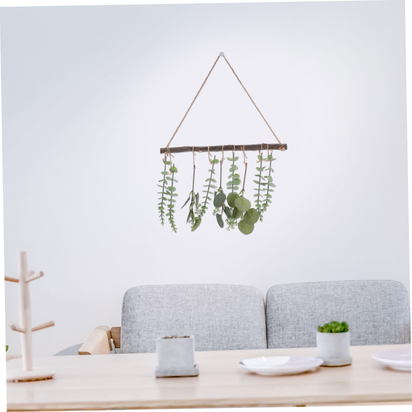 STOBAZA 3stücke Simulierte Eukalyptusblätter Hängedekoration Für Realistische Grüne Pflanzen Für Boho Stil Für Wohn Und Badezimmerdekoration