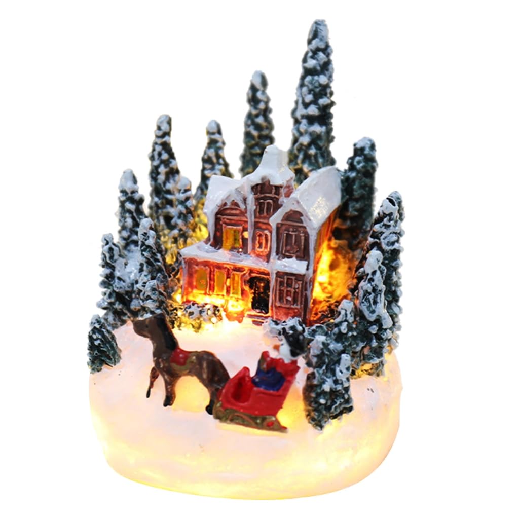 Amazon.co.jp: XAGMODSHN クリスマスビレッジフィギュア LEDライト