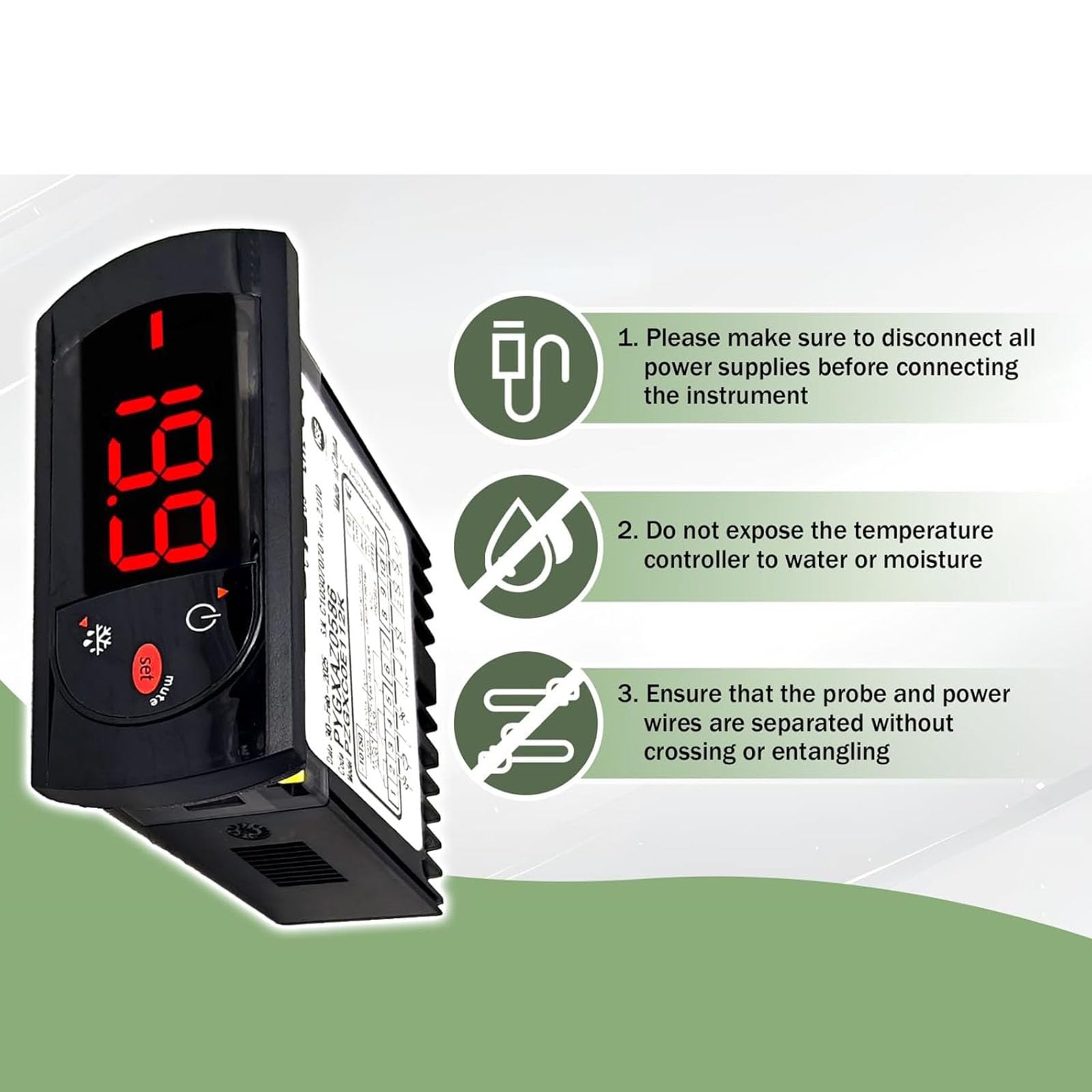 Digitales Thermostat, Kunststoff, Textur, geeignet für präzises Kühlmanagement in Kühlgeräten, gewerbliche Nutzung, gewerbliche Kühlschrankthermostat